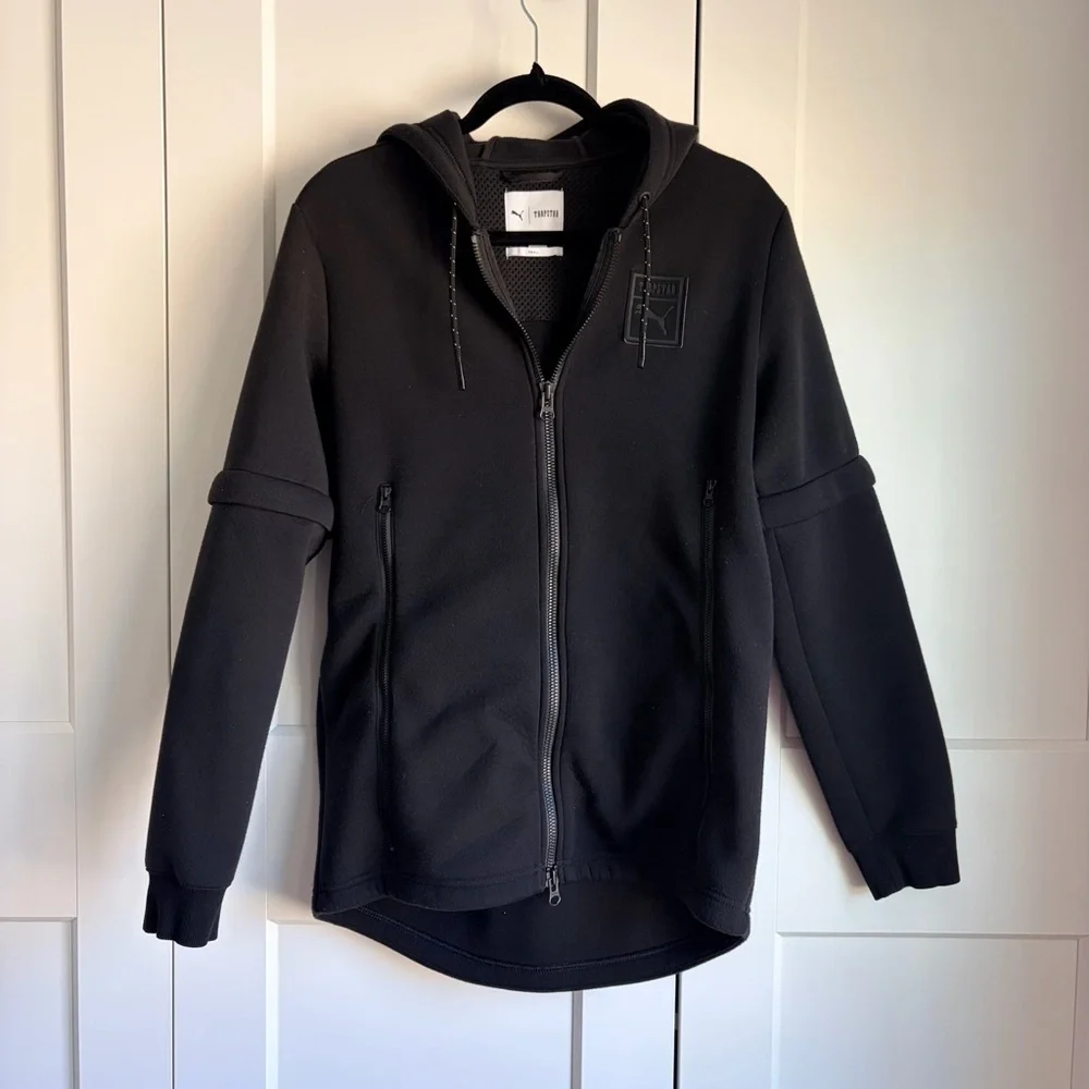 Puma x Trapstar Black Hooded Zip-Up Jacket | S